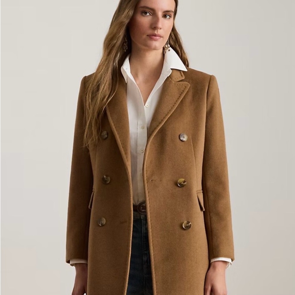 Ralph Lauren Double Breasted Wool-Blend Coat